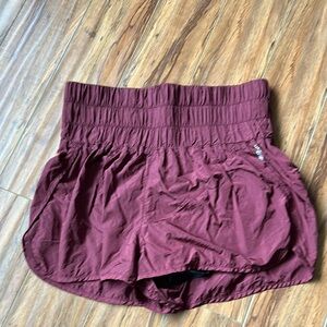 The Way Home Short by  Free People Movement Burgundy Size Lage